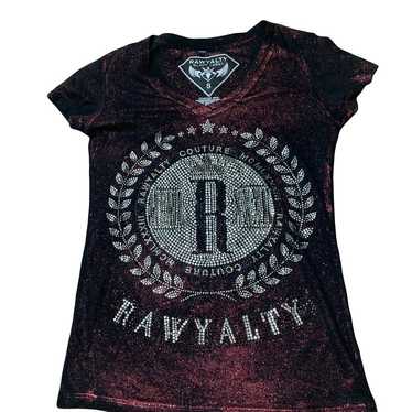 Legendary Rawyalty Couture Black buy Label T-Shirt Black Silver Bling 2XL