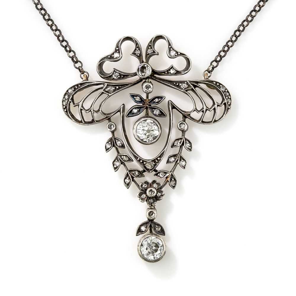 Antique Diamond Lavaliere Necklace - image 5