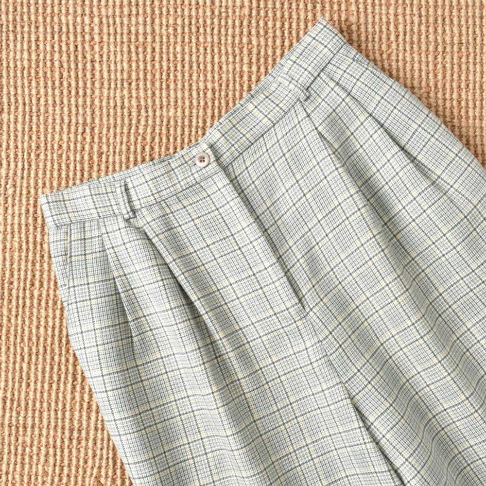 vintage plaid wool trousers (m) - image 1