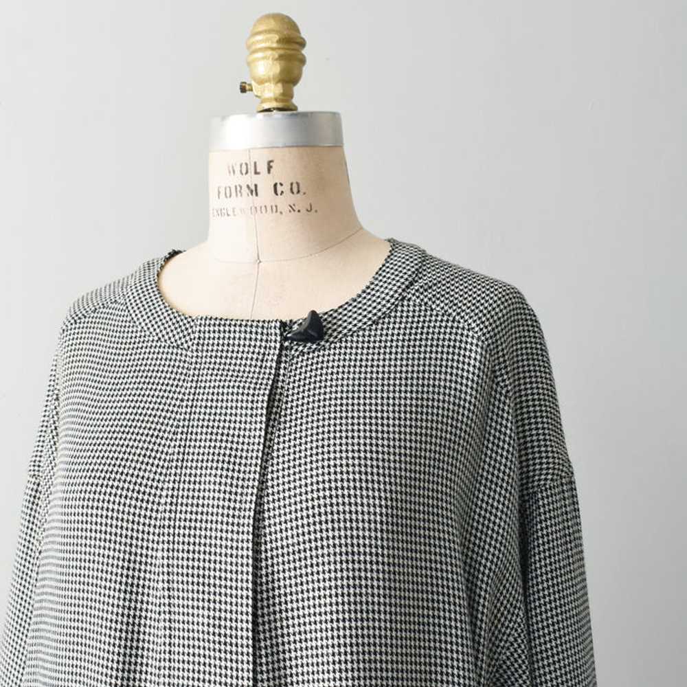 vintage check print dress (l) - image 2