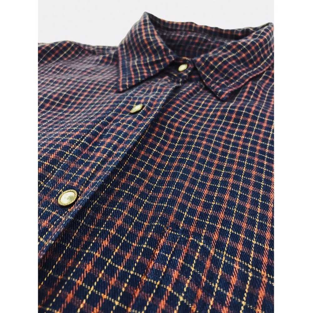 Vintage Lee Plaid Button-Down Top - image 11