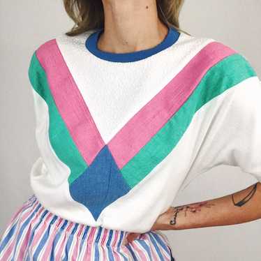 Vintage Chevron Patchwork Top