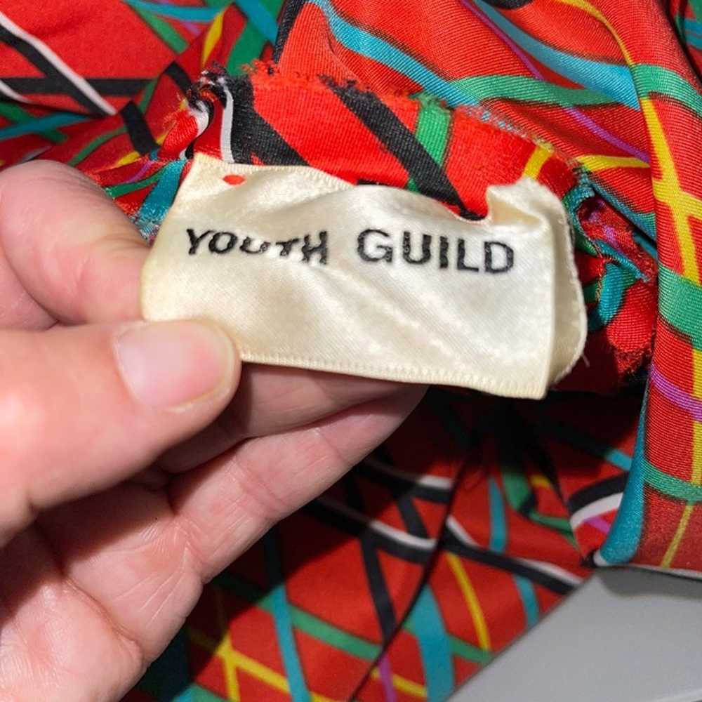 Youth Guild Vintage 70s Shirt Size 4 XS Red Fitte… - image 11