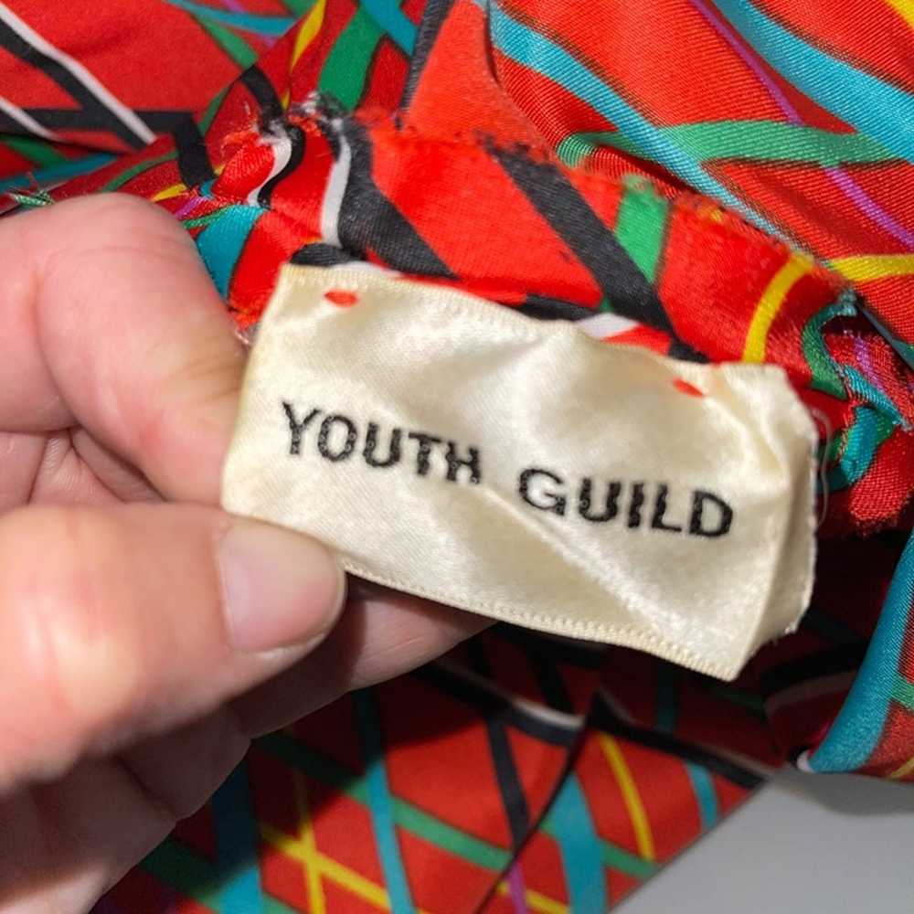 Youth Guild Vintage 70s Shirt Size 4 XS Red Fitte… - image 4