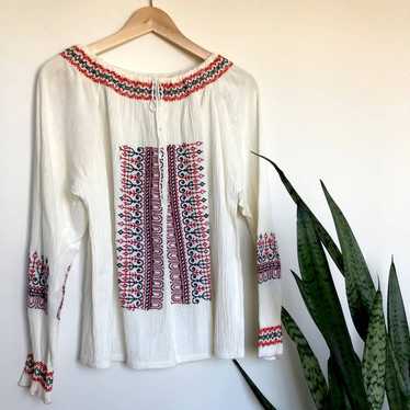 Vintage 1970s embroidered long sleeve - image 1