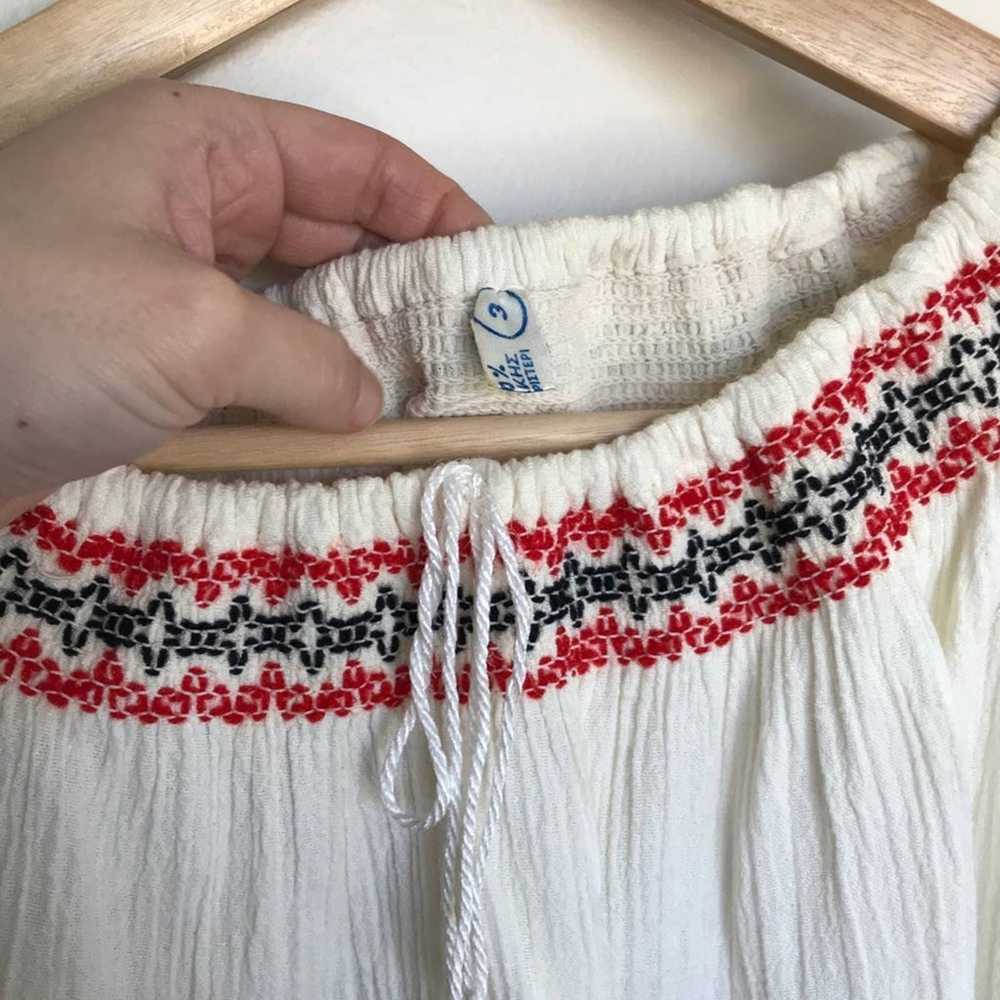 Vintage 1970s embroidered long sleeve - image 2