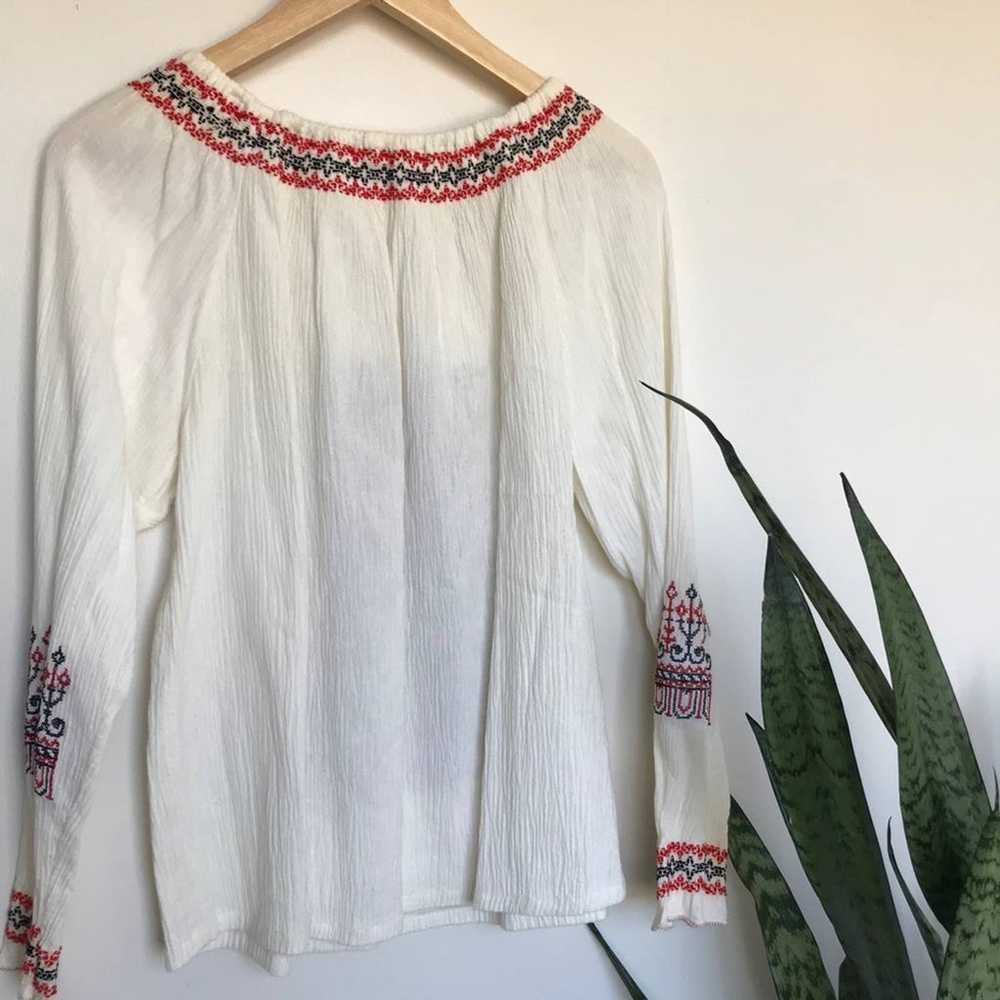 Vintage 1970s embroidered long sleeve - image 4