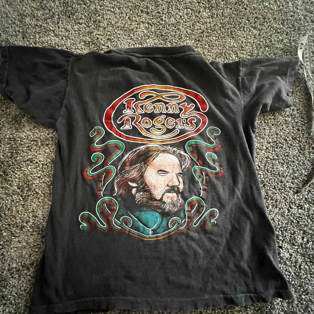 Vintage rare Kenny Rodgers Live tee front and bac… - image 2