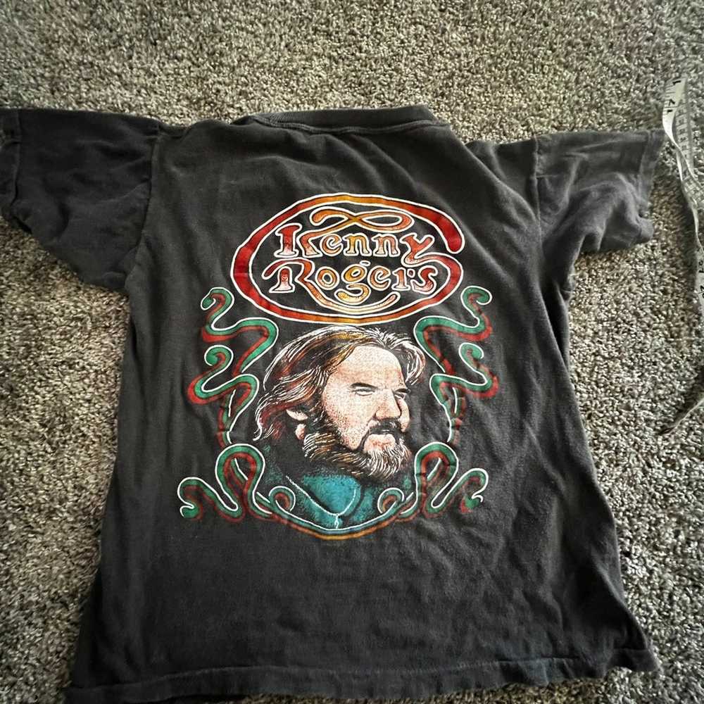 Vintage rare Kenny Rodgers Live tee front and bac… - image 3