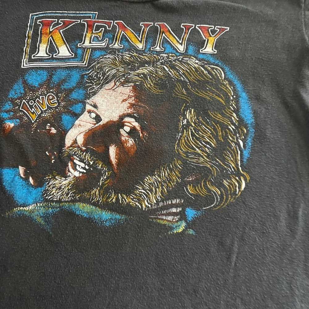 Vintage rare Kenny Rodgers Live tee front and bac… - image 6