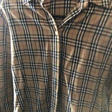 90s Vintage Burberry Flannel Top