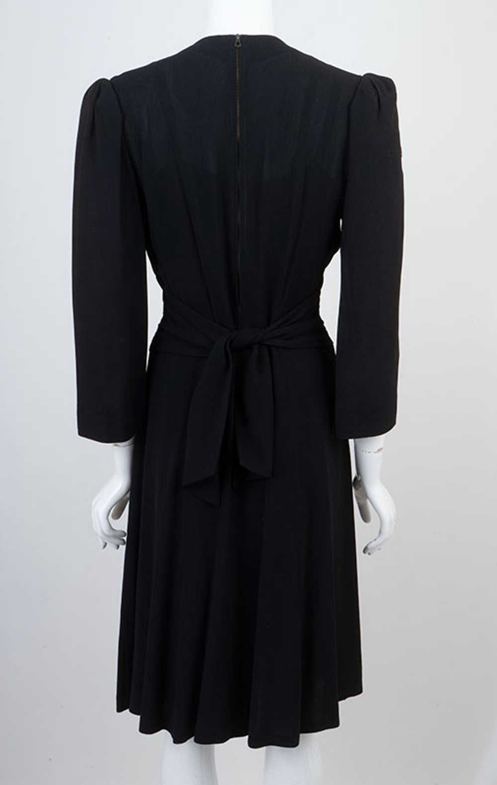 Stunning 1940s Crepe Rayon Evening Dress - image 7