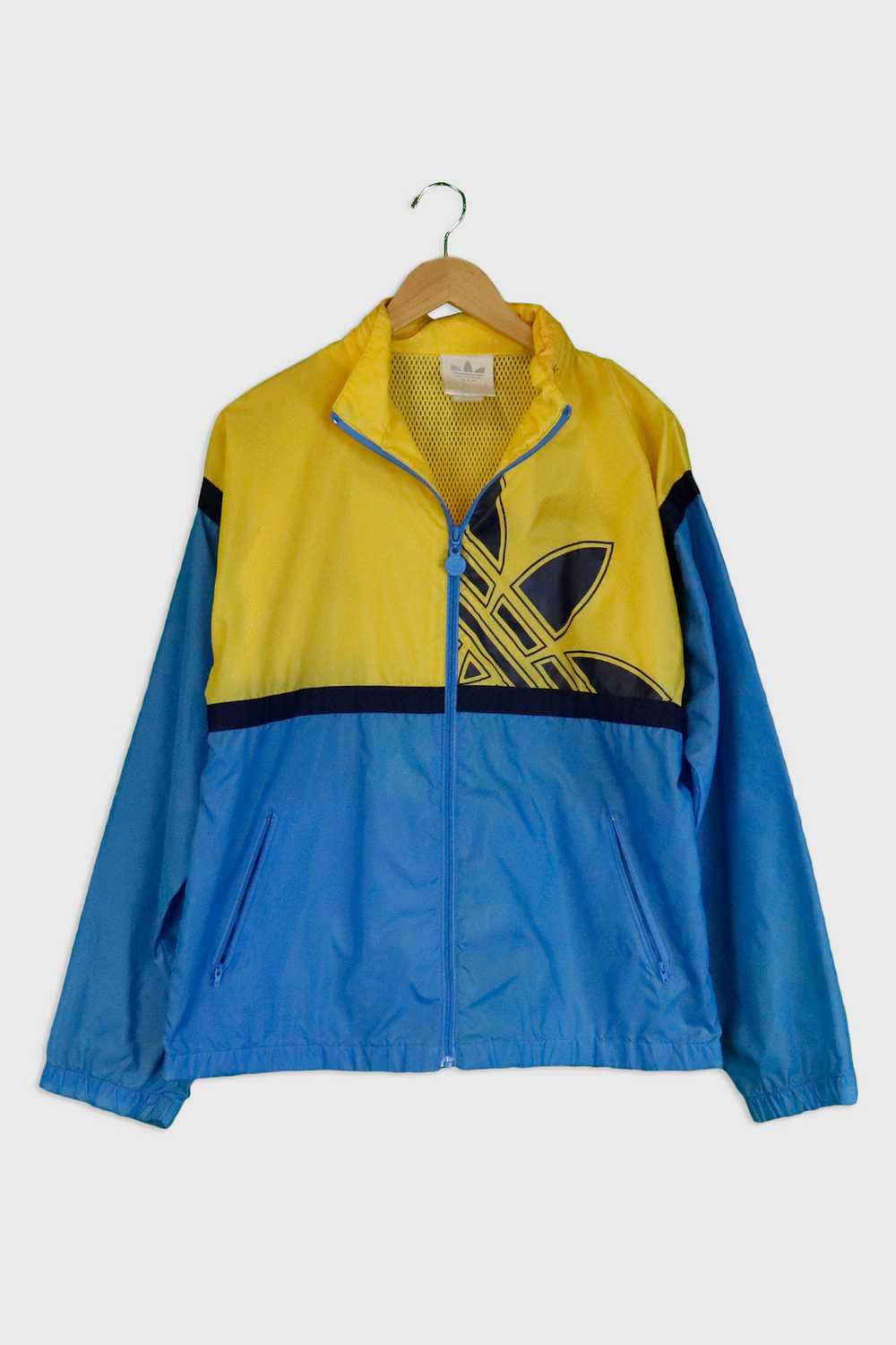 Vintage Adidas Hidden Hood Mesh Windbreaker Sz M - image 1