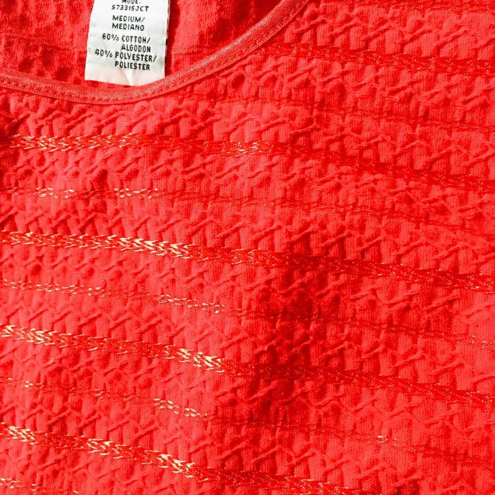 Vintage Sag Harbor Red Crop Tee Shirt Shimmer Tex… - image 6