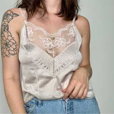 Body Lites Vintage Lace Cami Womens Size M Lace T… - image 1