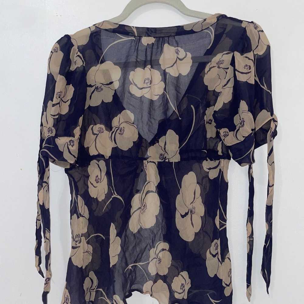 Y2k Sheer Flower Blouse - image 2