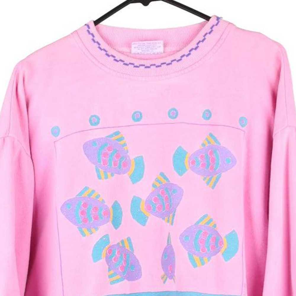 Hawaii Fresh Produce Sweatshirt - Small Pink Cott… - image 3
