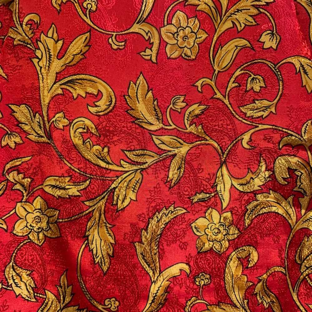 Vintage Talbots Woman’s Size 6 Red Gold Silky Fee… - image 6
