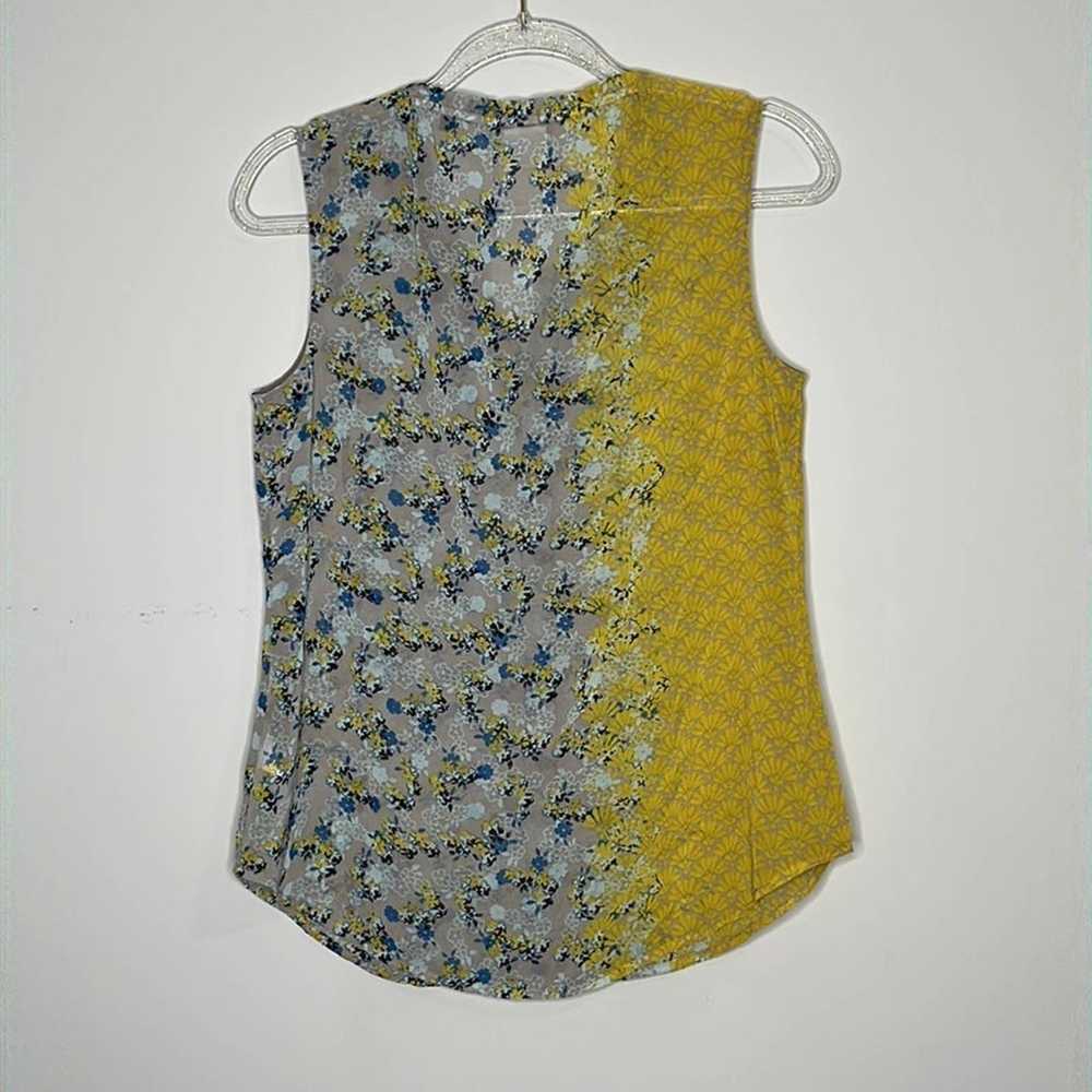 CAbi Style 5221 Yellow Gray Floral Tank Blouse - image 6