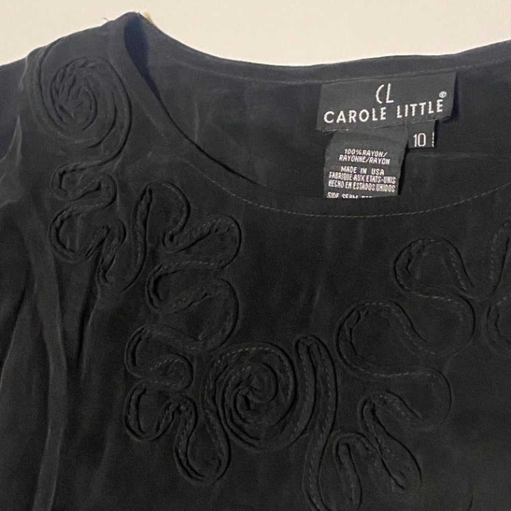 Carole Little Blouse in Black Size 10 vintage - image 4