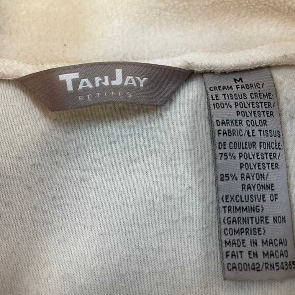 Vintage TanJay petites 1/4 zip fleece embroidered… - image 2