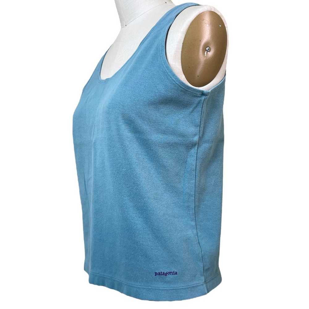 Vintage 90’s Patagonia Cotton Tank Top Blue M - image 2