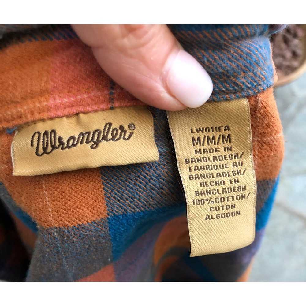 Wrangler Vintage Snap Front Flannel M - image 4