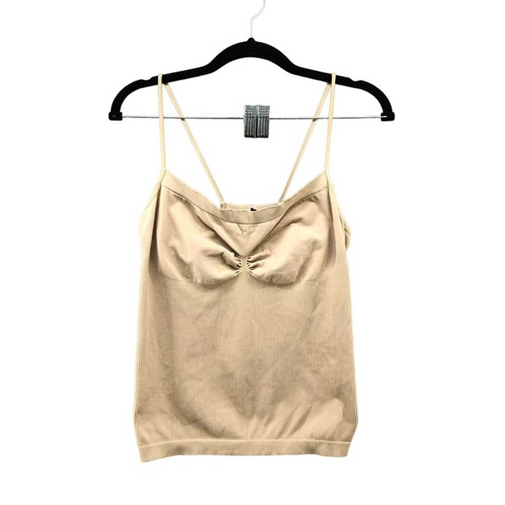 Vintage Rampage Y2K Cami Top Nude Beige Ribbed Sc… - image 1