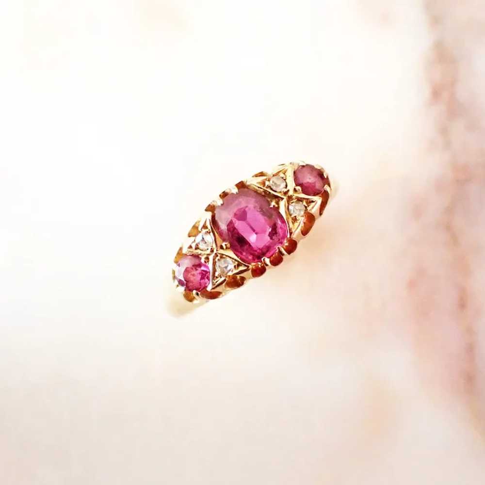 Edwardian Ruby & Diamond Ring, 18ct Gold - image 3