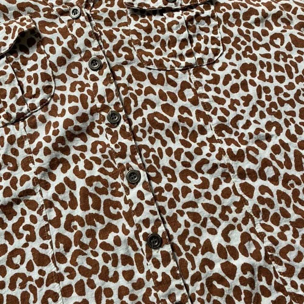 Vintage Animal Print Safari Shirt Ladies giraffe … - image 5