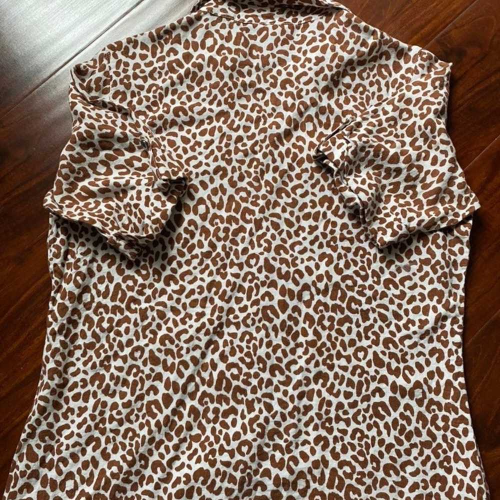 Vintage Animal Print Safari Shirt Ladies giraffe … - image 7