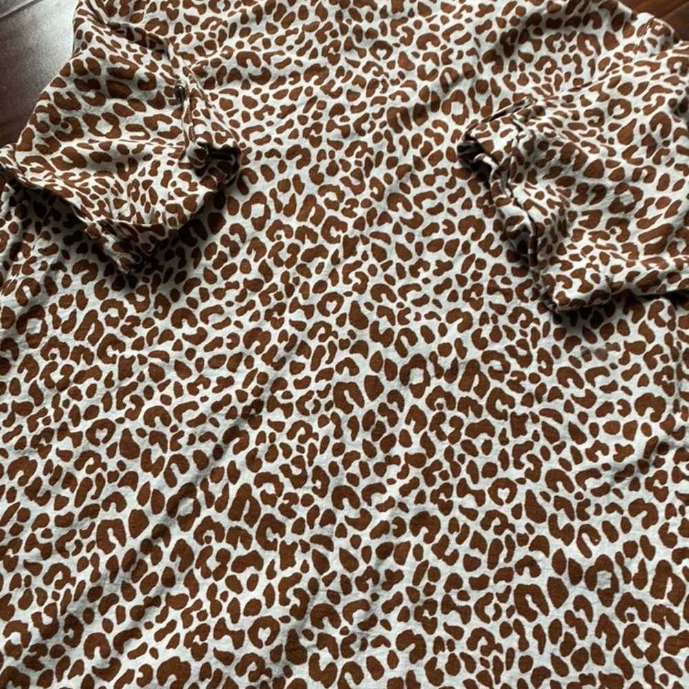 Vintage Animal Print Safari Shirt Ladies giraffe … - image 8