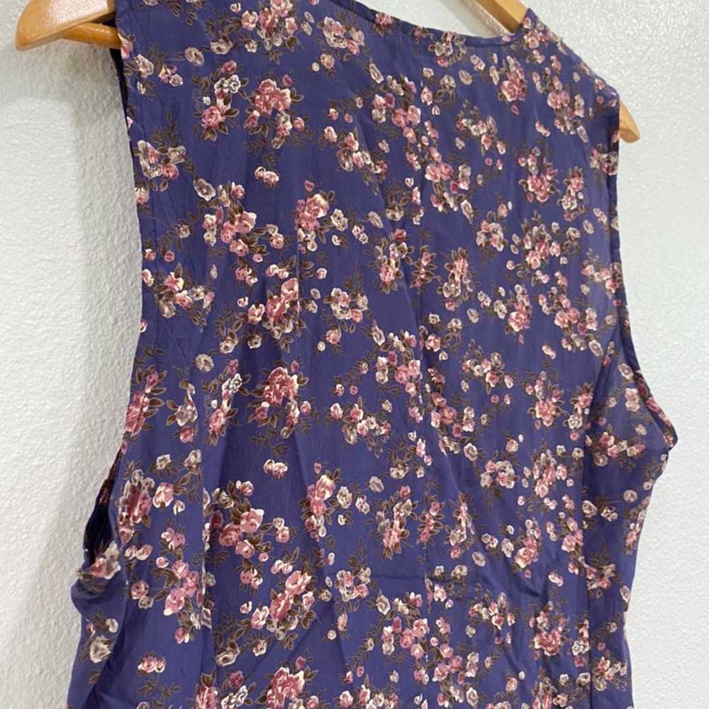 Vintage floral silk Tank - image 4