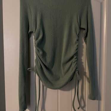 Long sleeve soft teal sweater shirt - image 1