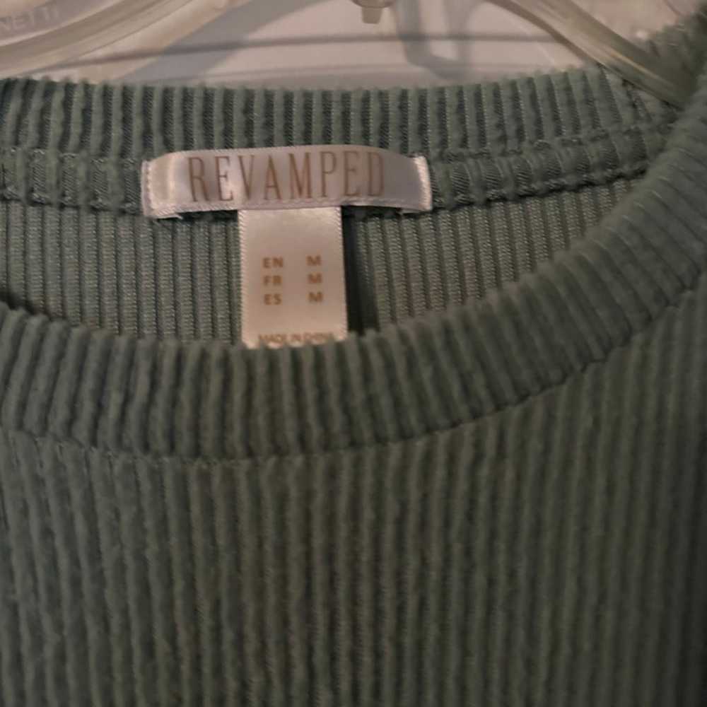 Long sleeve soft teal sweater shirt - image 6