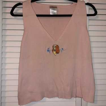 Vintage Disney Lady and the Tramp Sweater Tank Top - image 1