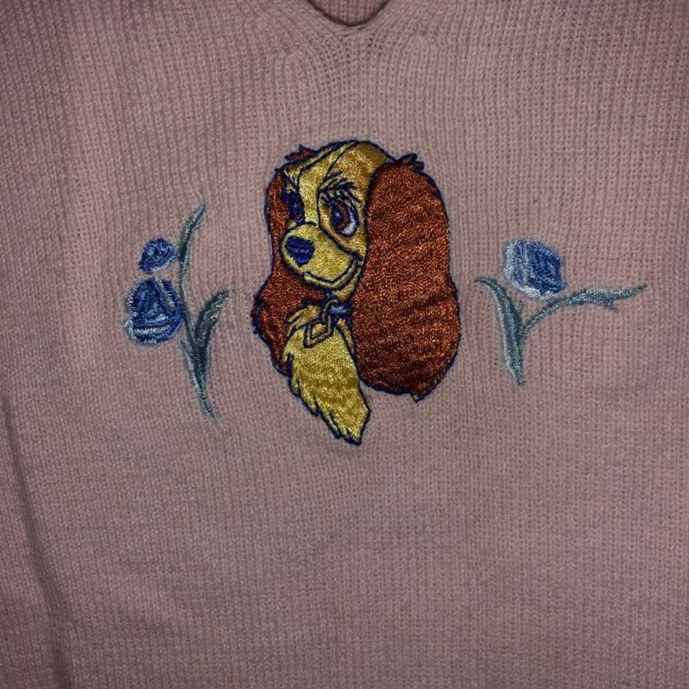 Vintage Disney Lady and the Tramp Sweater Tank Top - image 4