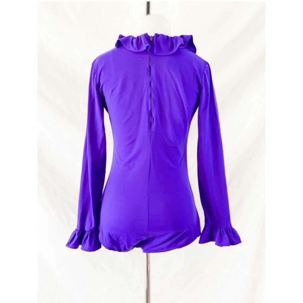 70’s Purple Longe Sleeve Bodysuit by Alice of Cal… - image 4