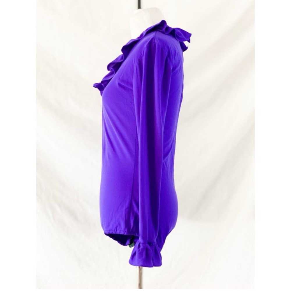 70’s Purple Longe Sleeve Bodysuit by Alice of Cal… - image 5