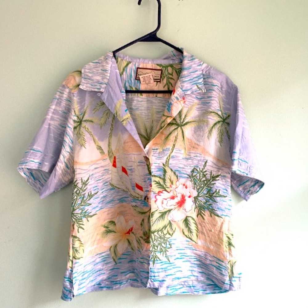 Vintage Retro Hawaiian 100% Silk Shirt - image 1