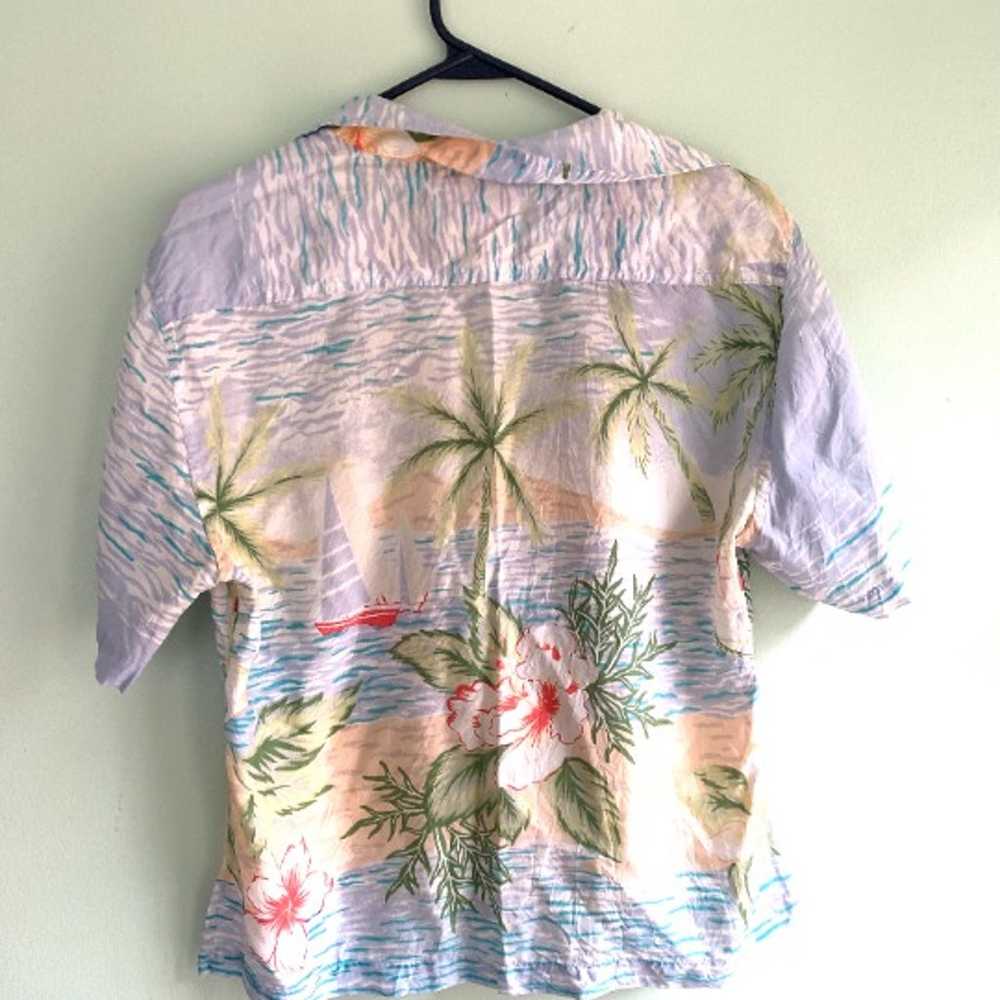 Vintage Retro Hawaiian 100% Silk Shirt - image 4