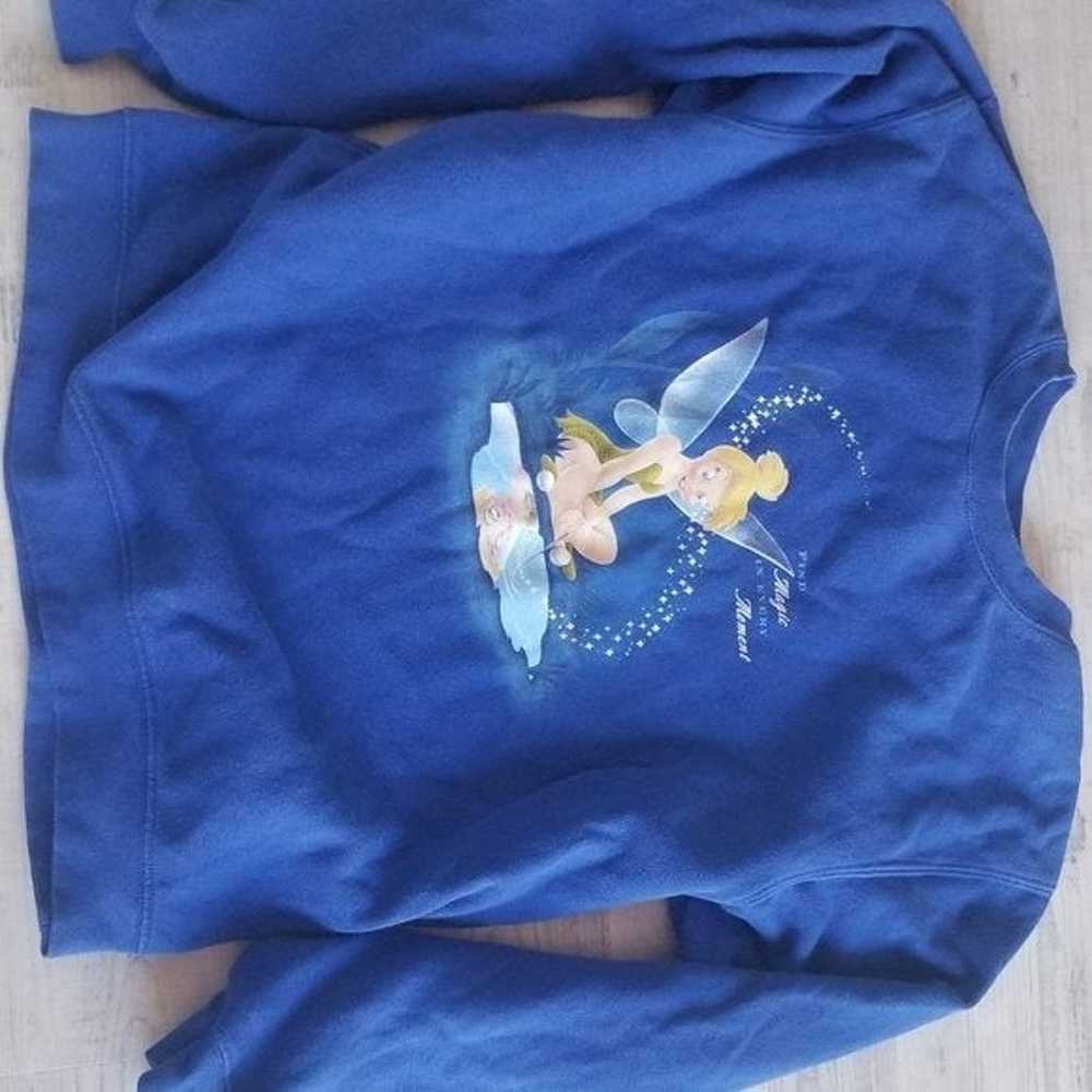 Vintage Disney Pullover Sweatshirt w/ Tinkerbell … - image 2