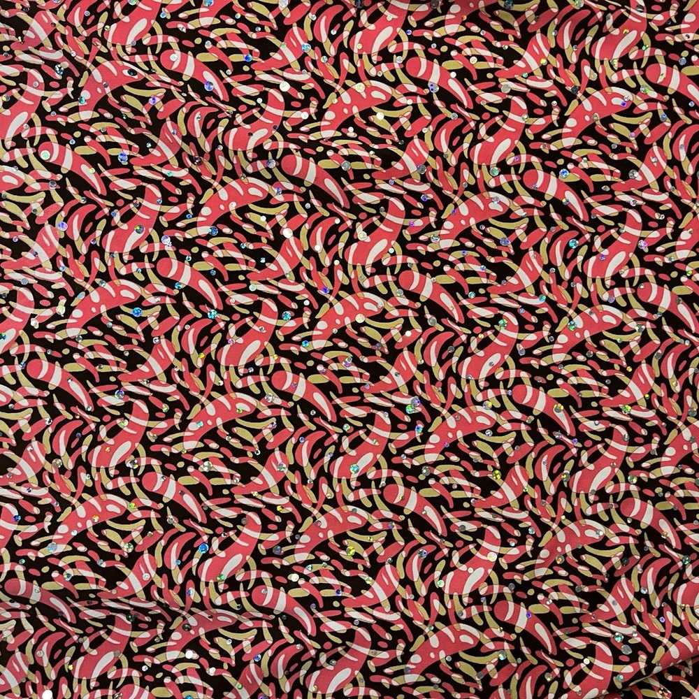 Brittany Black Pink Patterned Holographic Sequin … - image 4