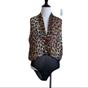 $90 Medium Victoria’s Secret PINK leopard jacket faux fur animal print NWT