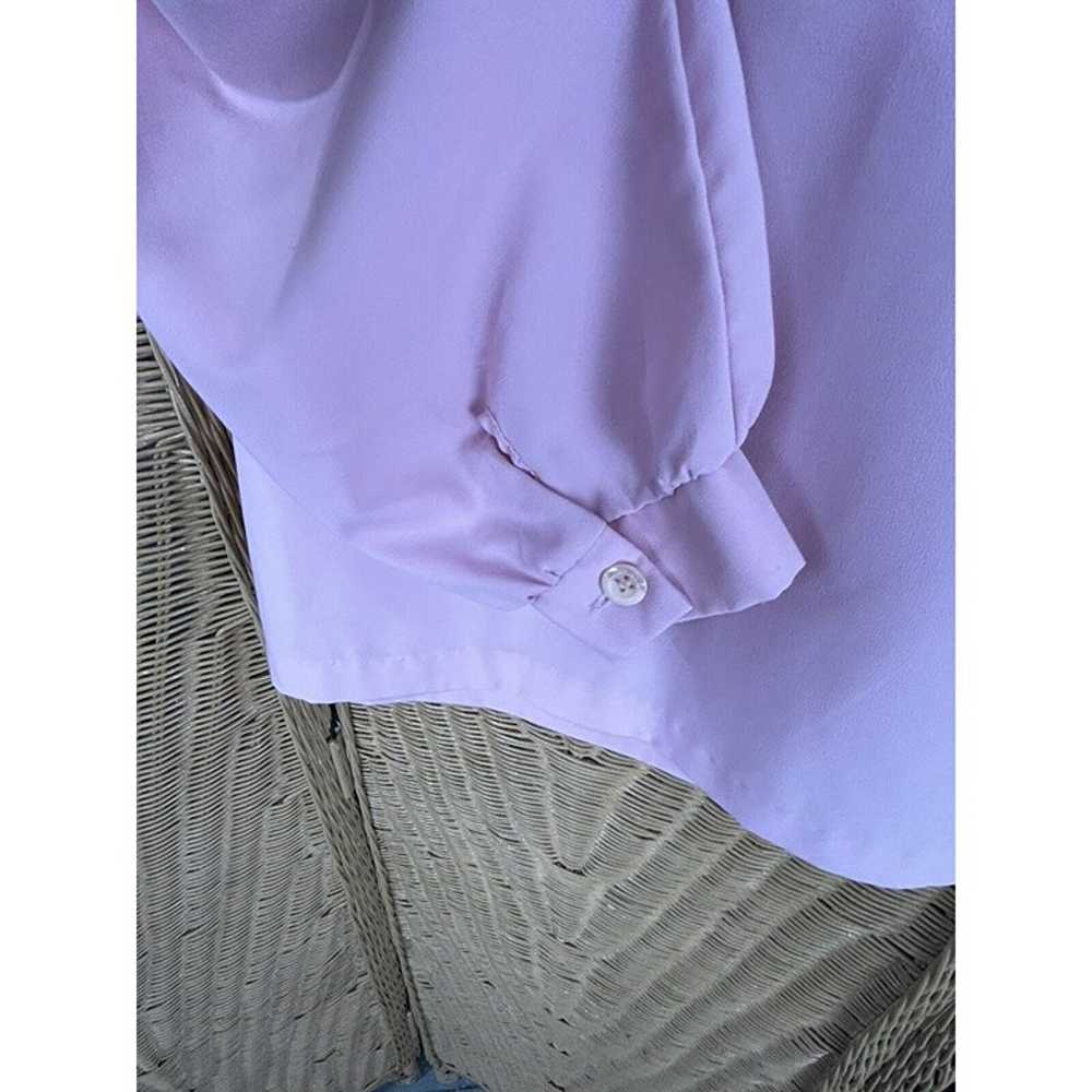 vintage womens blouse ruffled pink medium 1970’s - image 6