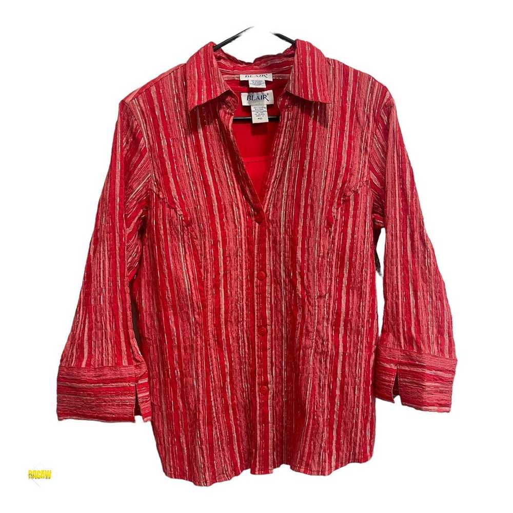 Vintage Women’s Blair 2pc Red Blouse - image 1