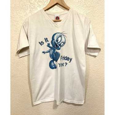 LOONEY TUNES tweety 1997年製 tシャツ Vintage 1997 LOONEY TUNES Warner Bros T-Shirt Large G… - Gem