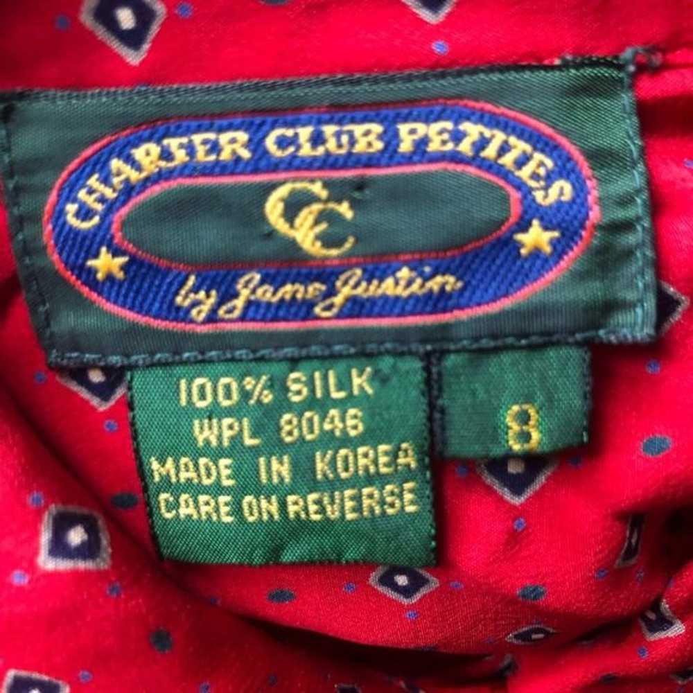 Vintage Charter Club Petites by Jane Justin Red P… - image 10