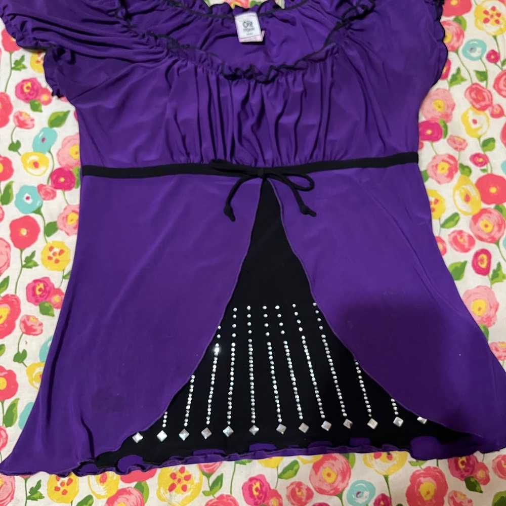 Vintage purple y2k shirt - image 2