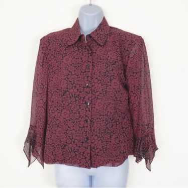 VINTAGE Y2K CYNTHIA HOWIE MAGGY BOUTIQUE Burgundy… - image 1